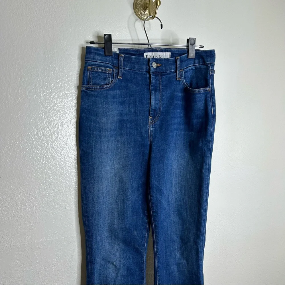 Frank & Eileen Flannigan Dark Wash Flare Jean Raw Hem Size 29